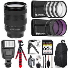 Sony FE 24-105mm f/4 G OSS Lens Flash  MACRO, UV-CPL-FLD - 64GB Kit
