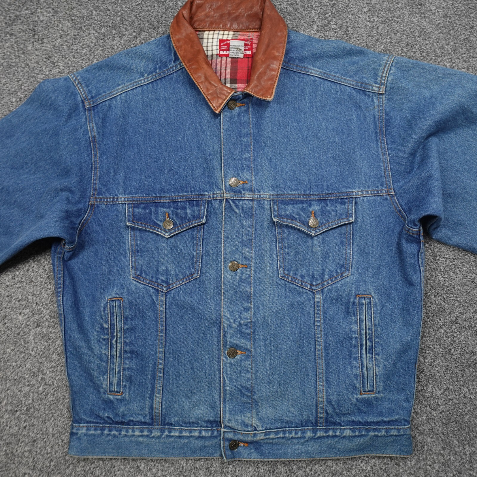 Marlboro Country Store Denim Jacket Size Large Blue Mens Vintage