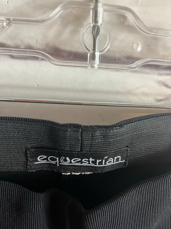 Equestrian Women's Size 8 Black Riding Leggings Pants Foto 3 de 3