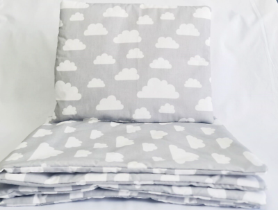 pc bedding set for crib pram bedside chicco next to me clouds