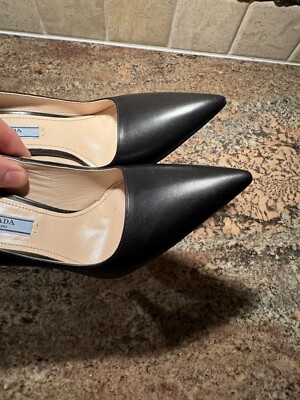 PRADA Size 6 Black Leather Classic Heels Pumps Shoes 36 | eBay
