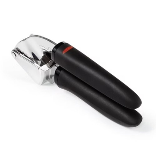 OXO Softworks Garlic Press: Chrome Garlic Mincer &Crusher, Dishwasher-Safe Black