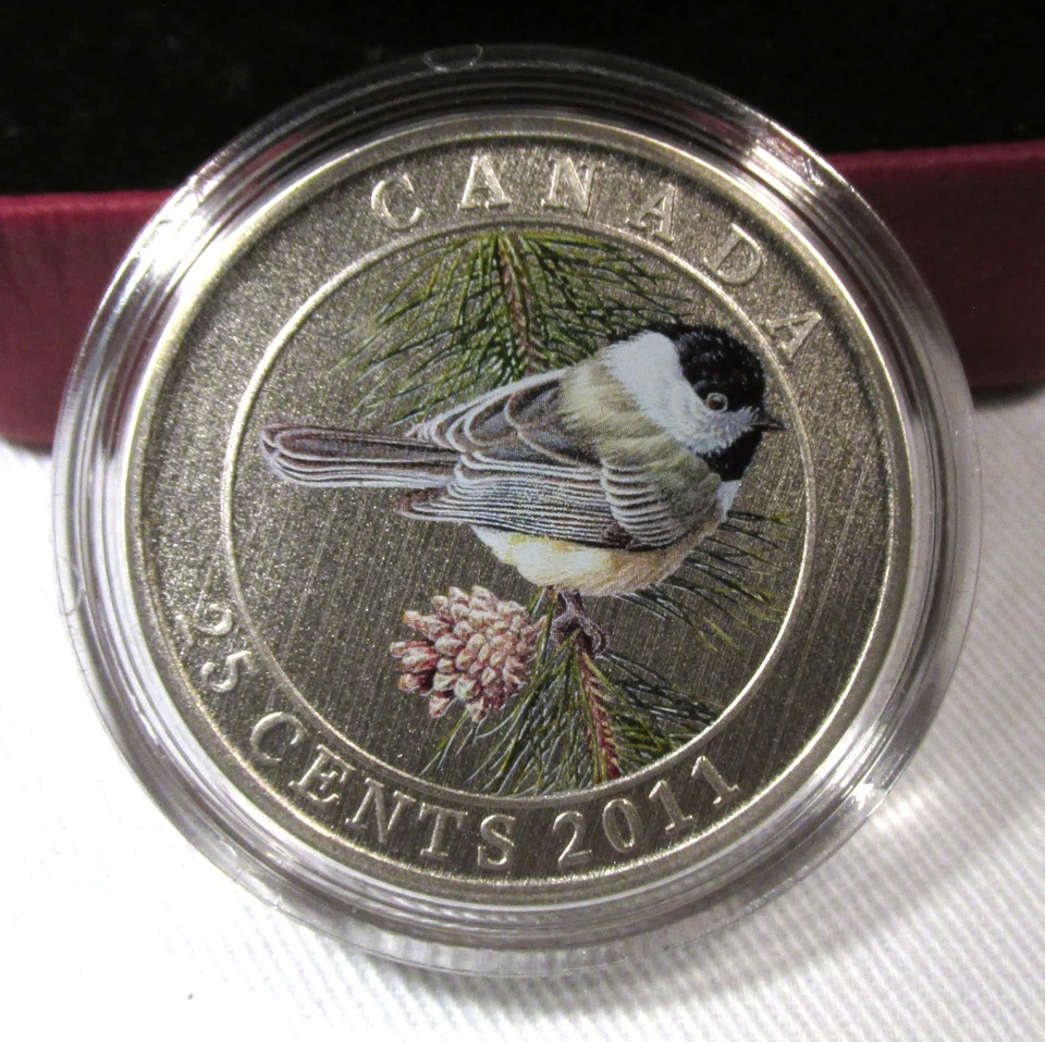 Lot of 3 Colored Canadian 25 Cent Coins in OGP w/ COAs AR513 - Image 3 of 4