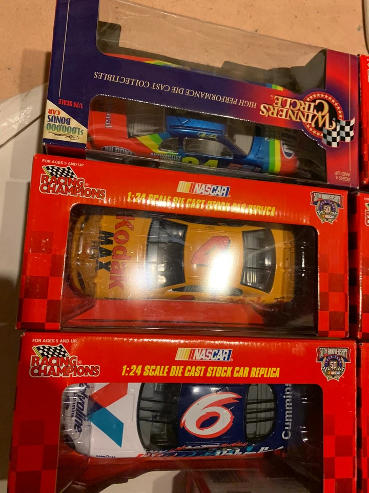 Racing Champions Lot of 7 Cars 1:24 NASCAR Multiple Editions NIB jeff gordon set - Image 2 of 4