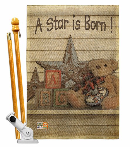 A Star is Born Arpillera Jardín Bandera Celebración Nuevo Pequeño Regalo Patio Casa Banner - Imagen 6 de 19