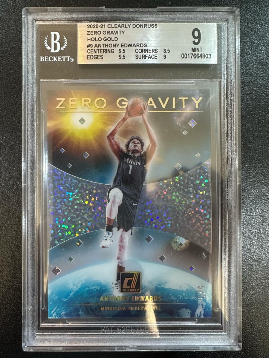 2020-21 Clearly Donruss ANTHONY EDWARDS Zero Gravity Rc Holo Gold 