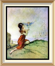 Vintage Style ARTHUR RACKHAM Fantasy Art Print SPELL OF A FAIRY Pixie Tinkerbell