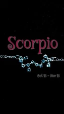 Scorpio Zodiac Constellation Necklace Silver color CZ stones 18'' chain 