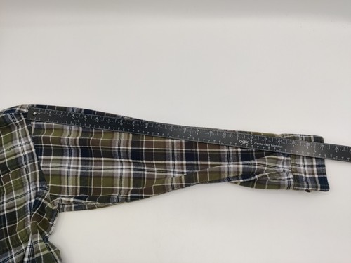 Red Head Brand Co Flannel Plaid Shirt Long Sleeve Green Blue White (Medium) - Picture 6 of 11