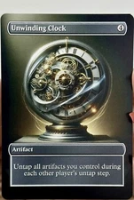 Unwinding Clock Proxy Card with Custom designed art