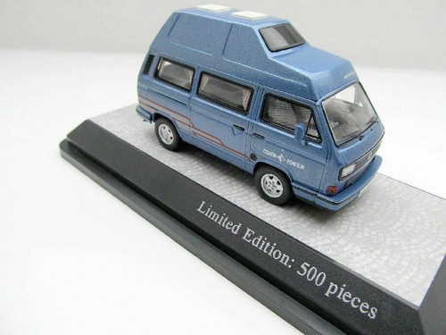 + VOLKSWAGEN VW T3 b Bus Hochdach ClubJoker blau 1:43 Premium Classixxs 13080 - Bild 4 von 6