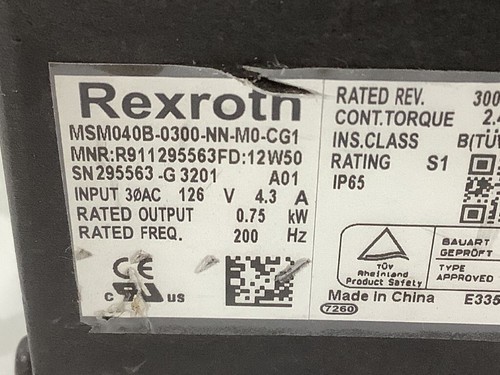 MSM040B-0300-NN-M0-CG1 - REXROTH - R911295563 Moteur OCCASION - Imagen 3 de 3