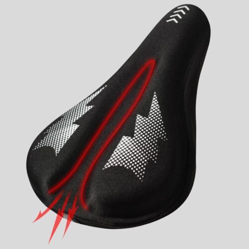PU Leather Cycling Seat Cover GEL Silicone MTB Road Bike Cushion - Picture 10 of 14