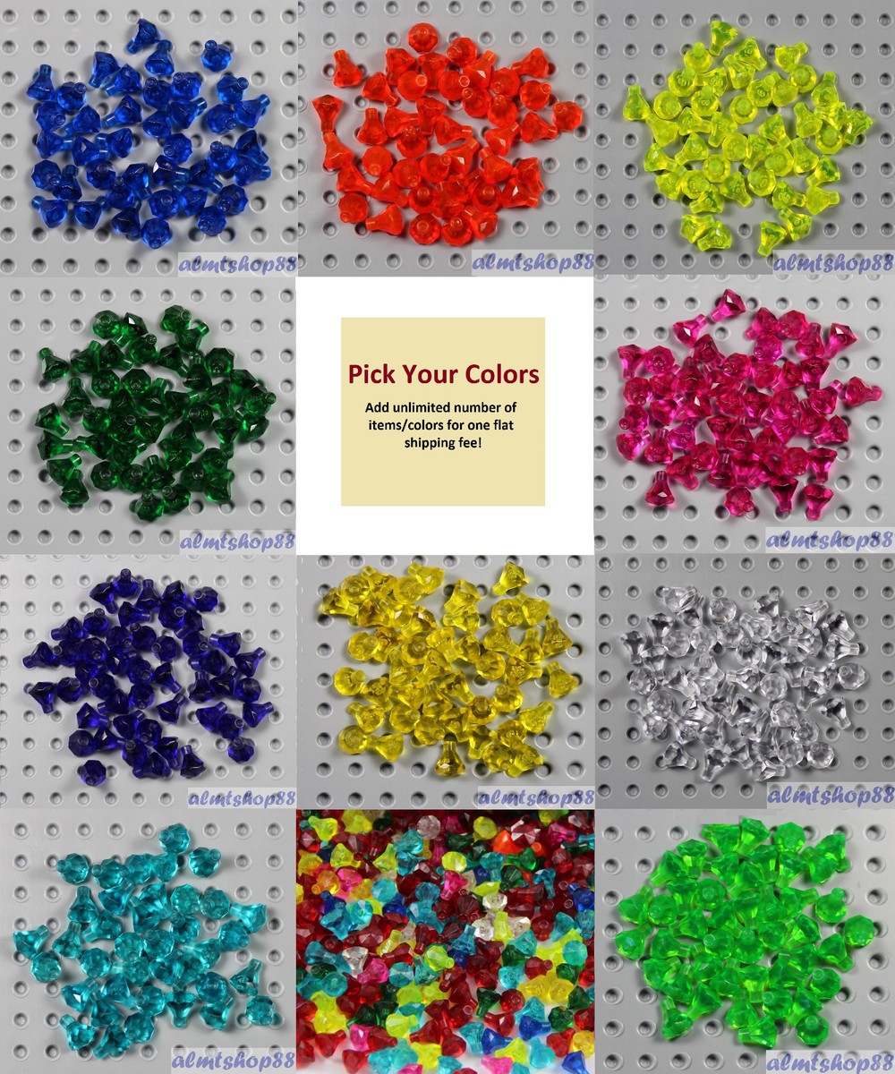 LEGO - Gems Jewels Crystal Rock - PICK YOUR COLORS - Stone Diamond