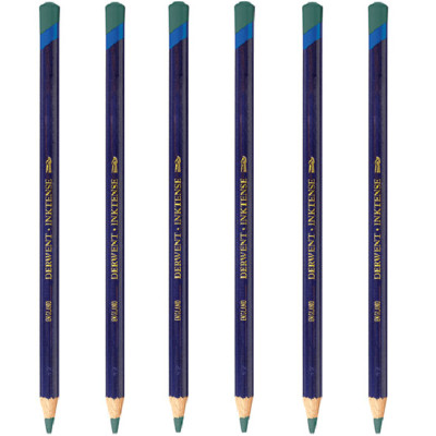 NEW 6x Derwent Inktense Pencil Beech Green 1510 Pack