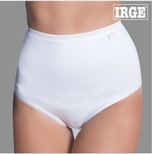 6 SLIP MUTANDE  DONNA IRGE ART.  IR/5091  A  VITA  ALTA  IN  COTONE  BIELASTICO