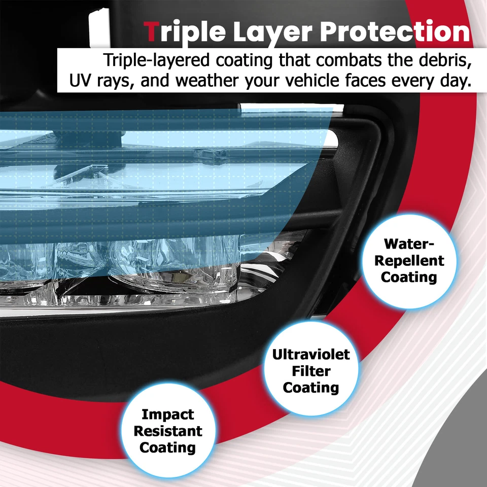 Par de luces antiniebla LED estilo fábrica luces de parachoques con interruptor para Dodge Charger 15-22 Foto 2 de 4
