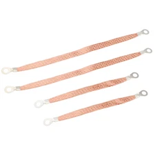 4x Engine Ground Strap Copper Cable Kit For Car Truck Firewall Engine Body Frame