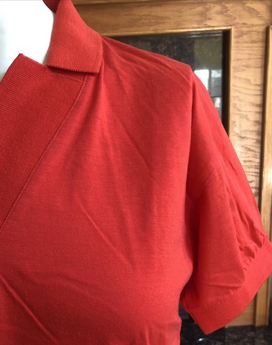 Vtg NWOT David Smith Women's Sz Small Golf Polo Red Short Sleeve Shirt - Picture 3 of 7