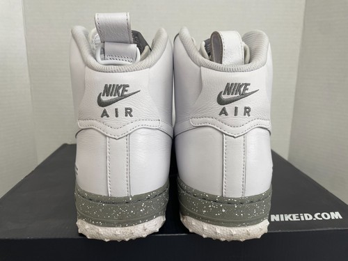 NIKE AIR FORCE 1 HIGH DUCKBOOT BY YOU ID WHITE GREY SNOW CAMO SZ 11.5 (51 - Picture 5 of 7