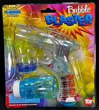 Transparent Light-Up Bubble Blaster LED Lights Great Party Favor Flashing Gun