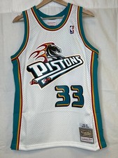 Mitchell & Ness Mens White Grant Hill Detroit...