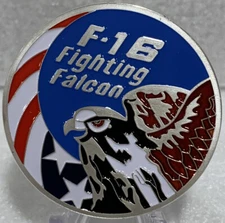 * US Air Force F-16 Fighting Falcon Challenge Coin In An Airtight Capsule