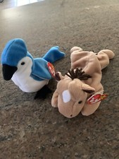 Ty Beanie Babies Derby & Rocket Still New Only Collected Never Used Nice!
