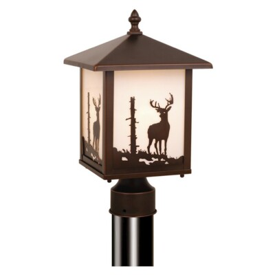 Vaxcel Bryce Outdoor Post Light (Deer) - OP33585BBZ