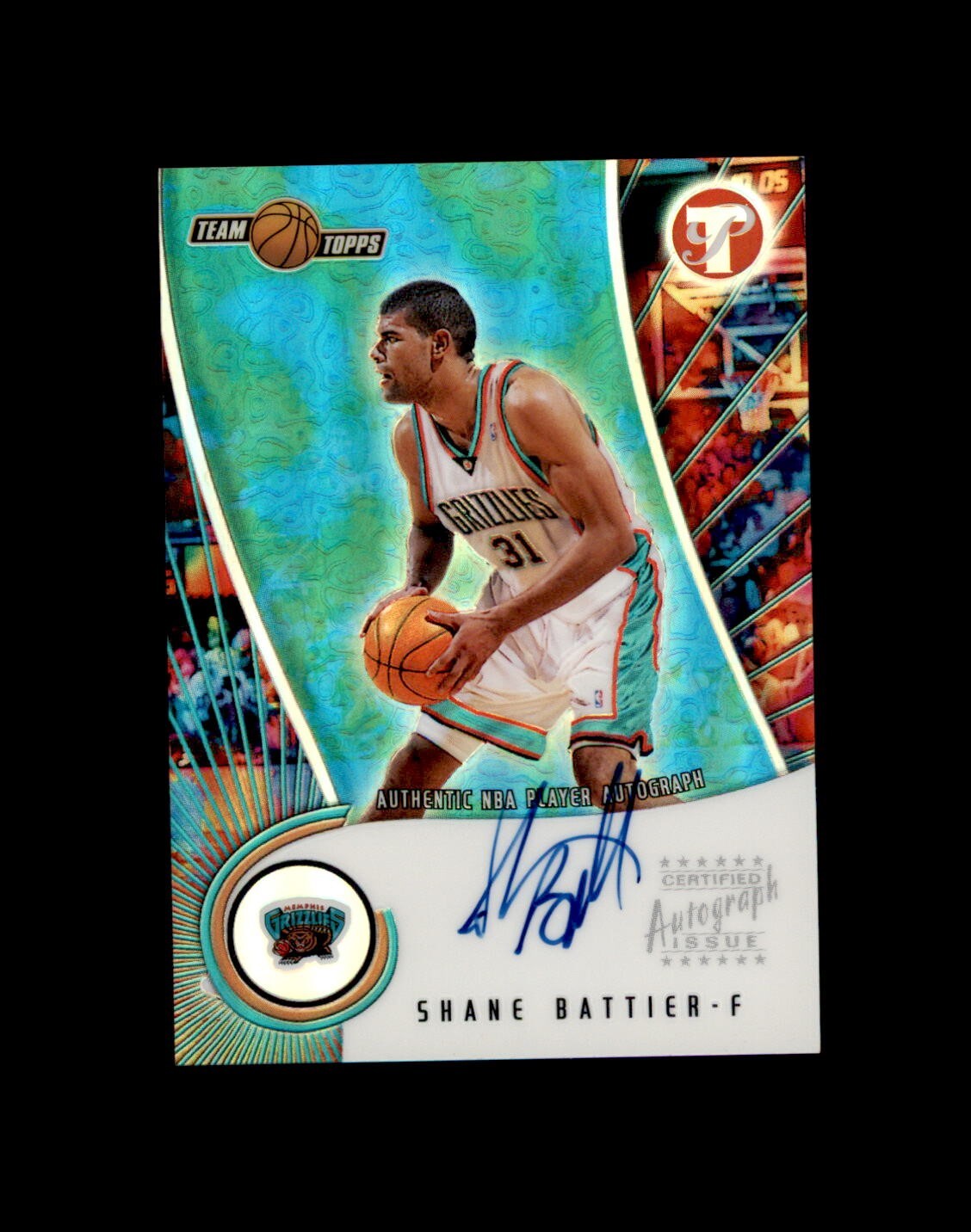 2001 TOPPS PRISTINE SHANE BATTIER AUTO AUTOGRAPH GRIZZLIES DUKE *1923
