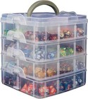 DND Dice Storage Box with Removable Dividers Polyhedral Dice Plastic Organizer H