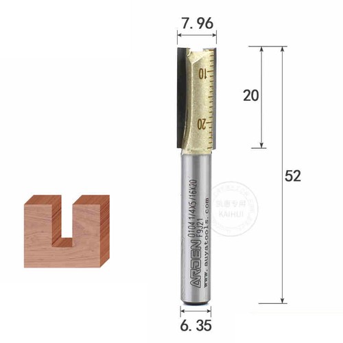 1/2" Shank Straight Router Bit Cutter Wood Milling Cutting CNC Flush Trim Bit - Picture 21 of 26
