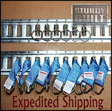 16pcs 10x E Track Tie Off 6x E Track Ring Enclosed Trailer Truck Cargo Van