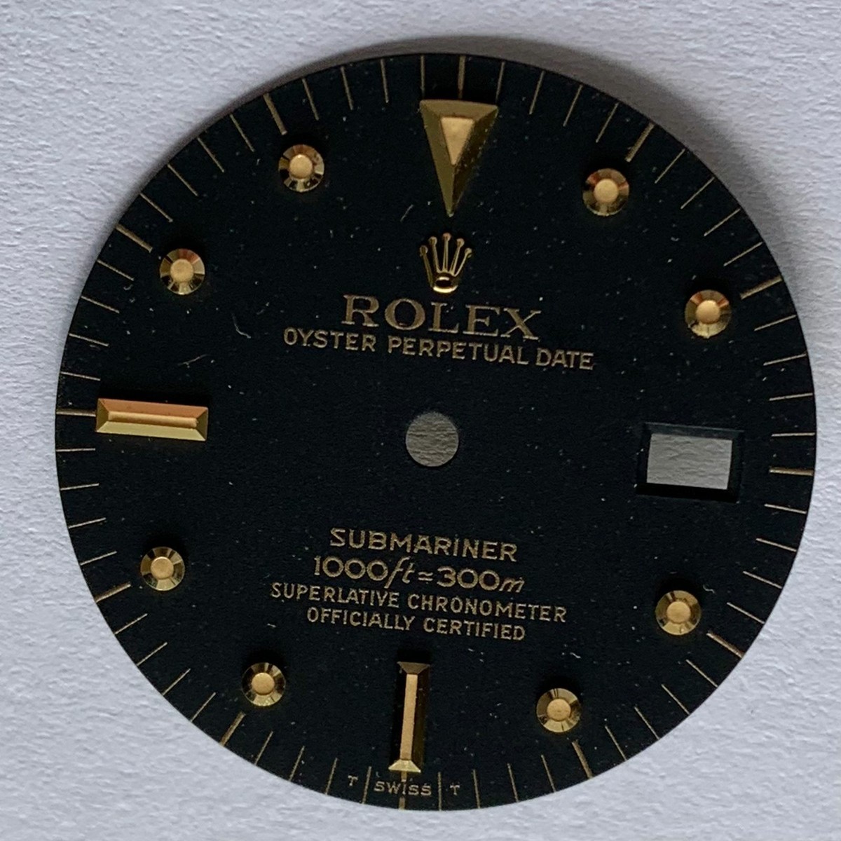ROLEX SUBMARINER 16808 / 16803 BLACK MATTE NIPPLE NOS DIAL GENUINE