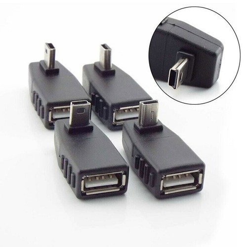 Mini USB 5pin Male To Female 90 Degree Angle Converter Connector Data Sync OTG - 第 1/17 張圖片
