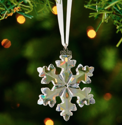 2016 Swarovski~Snowflake STAR Annual Christmas ORNAMENT~Holiday