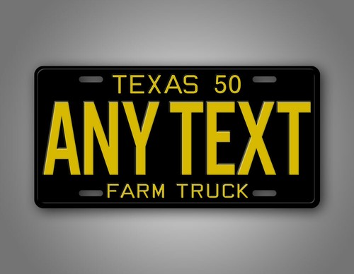 Antique Vintage Personalized Texas 1950s Farm Truck License Plate - Picture 4 of 5