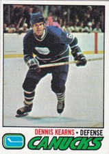 77/78 TOPPS..DENNIS KEARNS..NRMT..CARD # 175..CANUCKS..FREE COMBINED SHIPPING