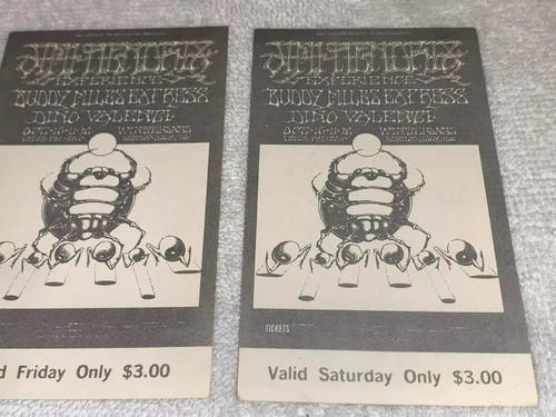JIMI HENDRIX 1968 UNUSED TICKET SET THE WINTERLAND BG140 BILL GRAHAM Ephemera - Picture 4 of 8