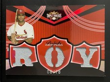 2006 Topps Triple Threads Red Red Refractor Albert Pujols 8/18 Jersey