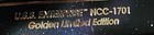 STAR TREK USS ENTERPRISE NCC 1701 GOLDEN LIMITED EDITION. MINT CONDITION. RARE — photo 3