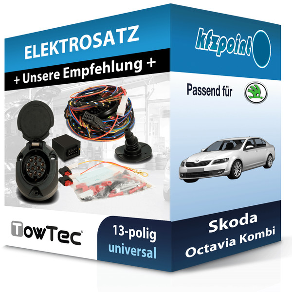 für Skoda Octavia Kombi 02.2004-01.2013 Towtec E-Satz 13Polig Universell-image