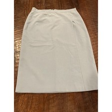 Vintage 80s Casablanca Midi Skirt Size 18 Blue Secretary Slit Lined Made In USA