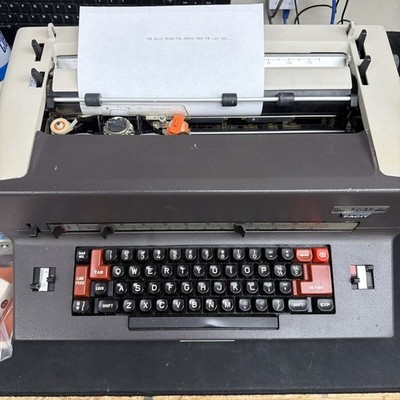 Vintage FACIT 1850 Electric Typewriter With Dust Cover Rare Sweden Tested