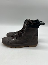 Converse CT All Star Sargent HI Men 11 Brown Leather High Top Boots Sneakers.