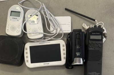 Untested Electronics Lot Canon Camcorder VTech Baby Monitor Radio Shack Apple Tv
