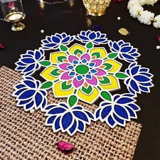 Rangoli Mats for Decoration Stencil for Decor DIY Craft Reusable Templates