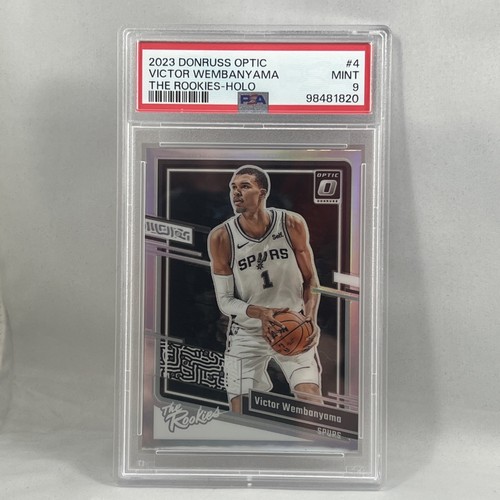 2023-24 Donruss Optic Victor Wembanyama #4 Holo Silver The Rookies RC PSA 9 Mint - Picture 1 of 4