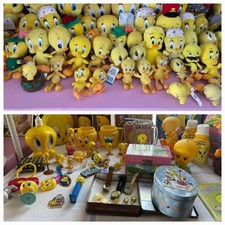 Huge Lot of 125  Vintage 90s-Y2K Tweety Bird Plush Toy collection, Phone, Watch