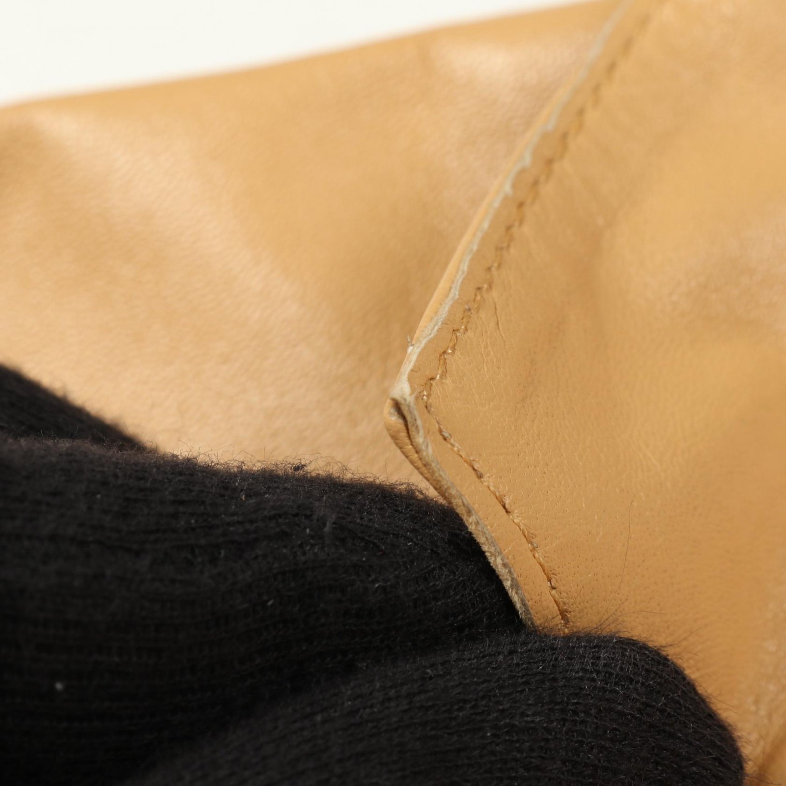 FENDI Leather Jacket Clothing Outer Leather Ladies Beige [Used] thumbnail 6